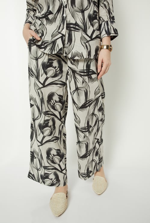 Women Floral Print Palazzos