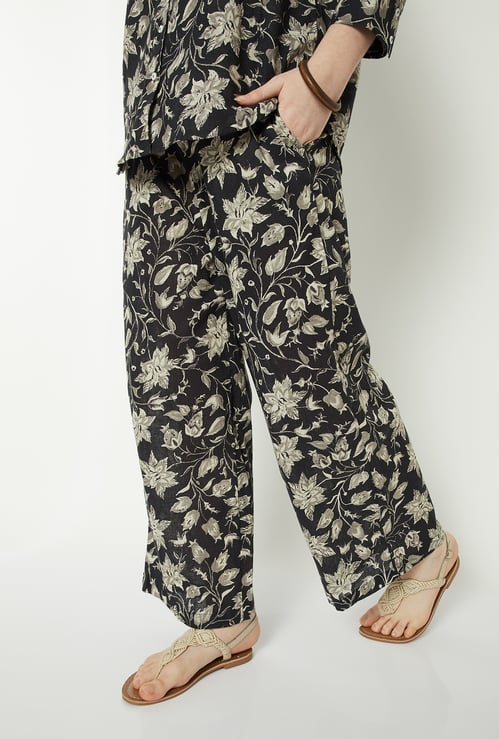Women Floral Print Palazzos