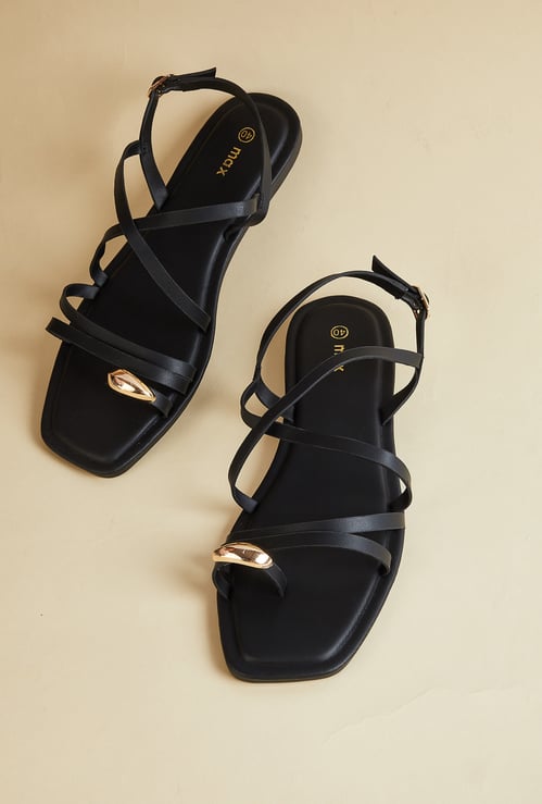 Women One-Toe Strappy Flats