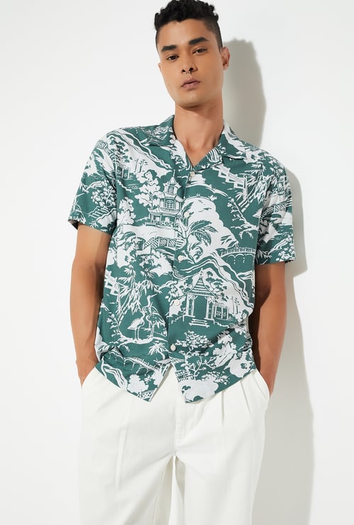 URB_N Men Printed Regular Fit Shirt