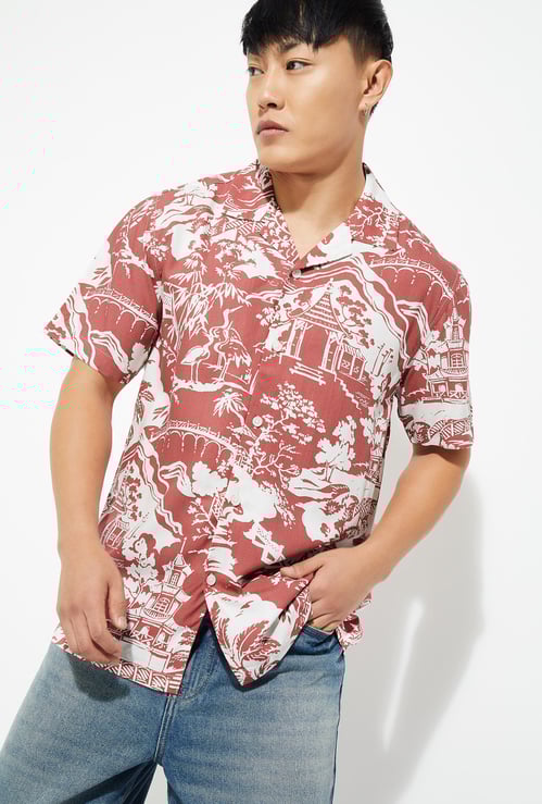 URB_N Men Printed Regular Fit Shirt