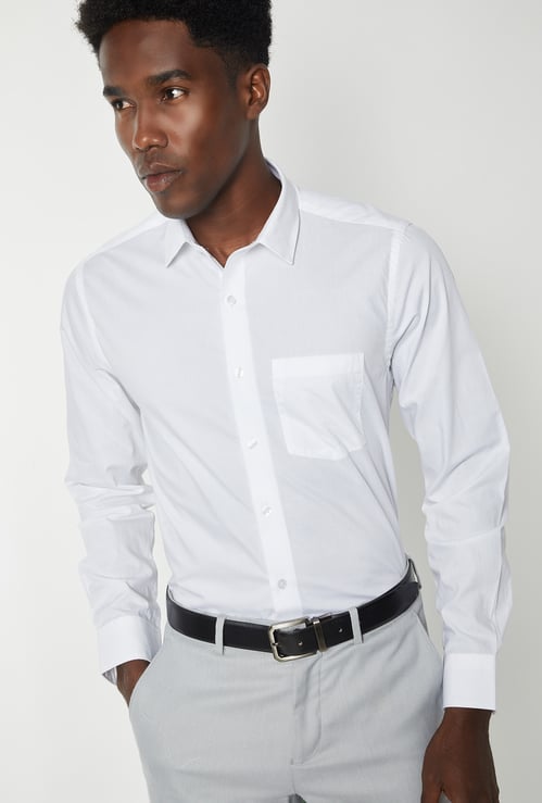 Men Patterned Slim Fit Formal Shirt