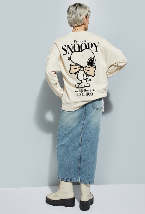 ALAYA F x URB_N Women Snoopy Print Sweatshirt