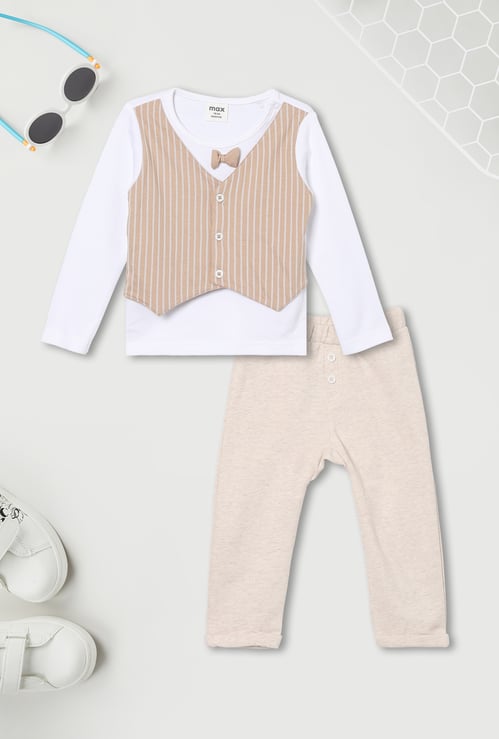 Boys Striped Trousers Set