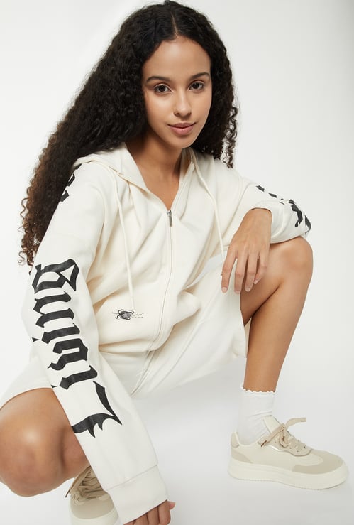 Women Oversized Printed Sporty Jacket