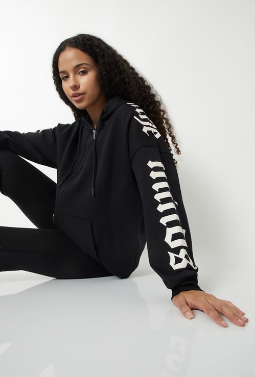 Women Oversized Printed Sporty Jacket