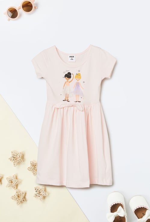 Girls Printed A-line Dress
