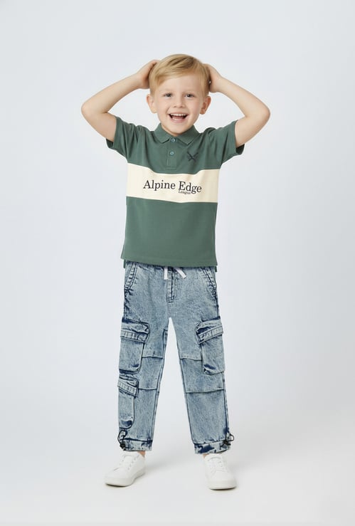 Boys Printed Polo T-shirt