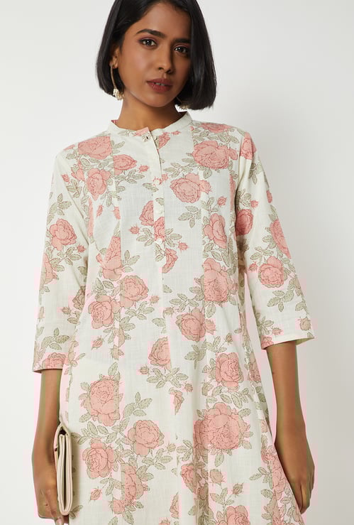 Women Floral Print Kalidar Kurta