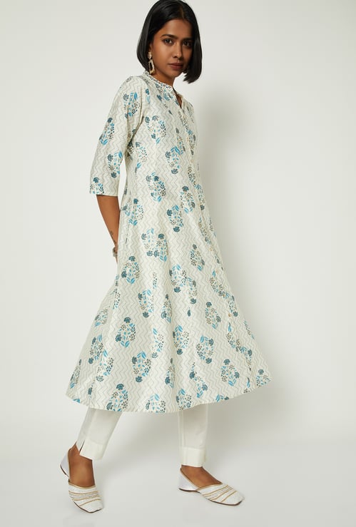 Women Floral Print A-line Kurta