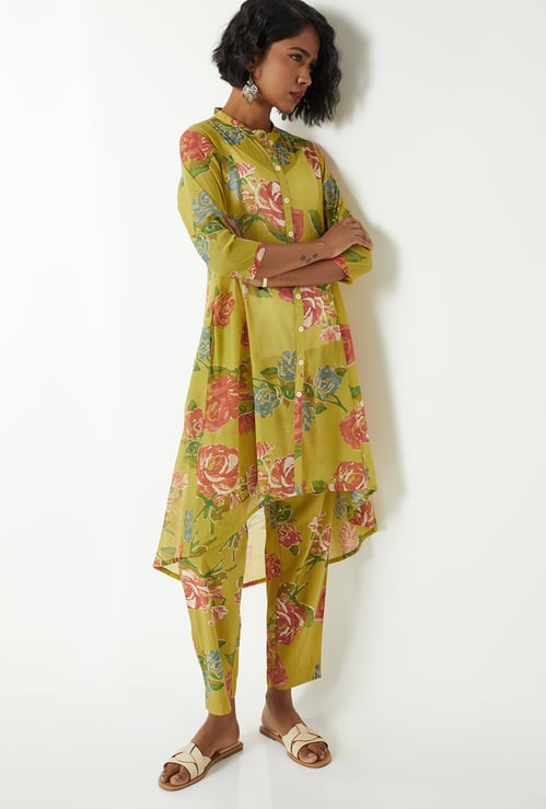 Women Floral Print Straight Kurta Set