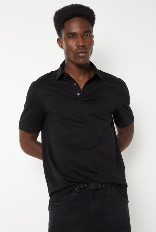 Men Solid Polo T-shirt