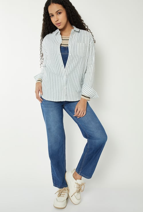Women Seersucker Regular Fit Shirt