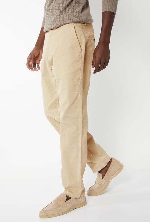 Men Corduroy Slim Fit Chinos