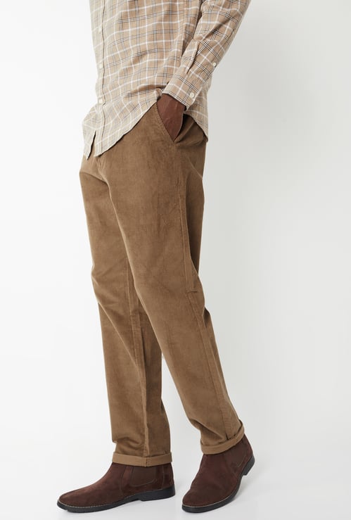 Men Corduroy Slim Fit Chinos
