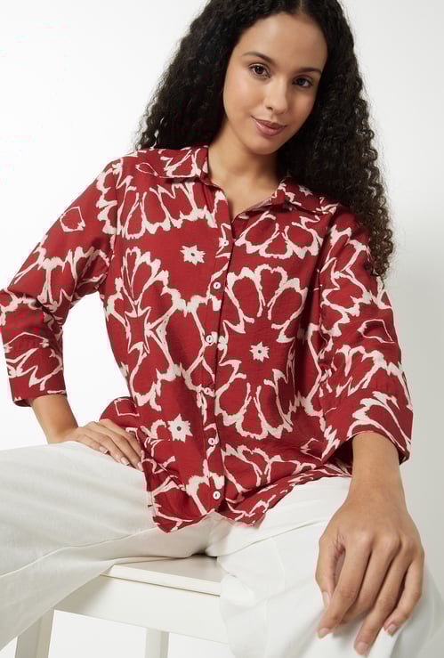 Women Printed Shirt-Style Tunic