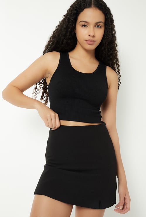 Women Ribbed Sports Tank Top