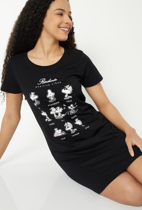 Women Peanut Print Chemise