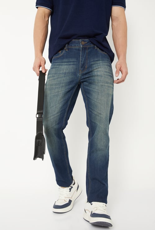 Men Washed Skinny Fit Jeans