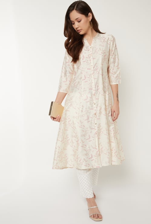 Women Floral Print A-line Kurta