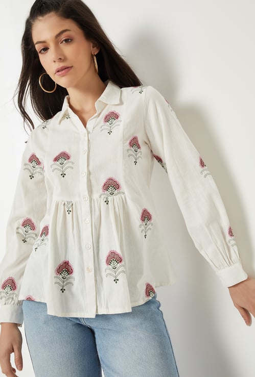 Kalki x Max Women Embroidered Shirt