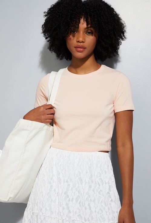 ALAYA F x URB_N Women Solid Crop Top