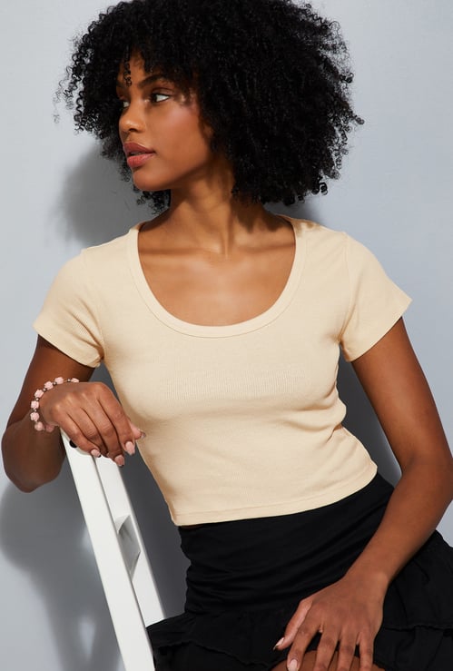 ALAYA F x URB_N Women Ribbed Crop Top