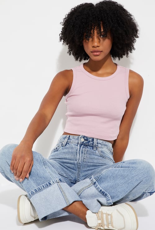 ALAYA F x URB_N Women Ribbed Tank Top