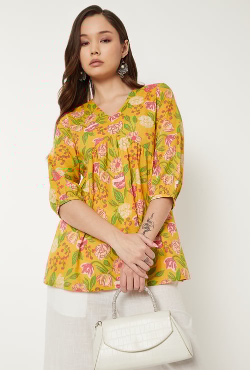 Women Floral Print Tunic