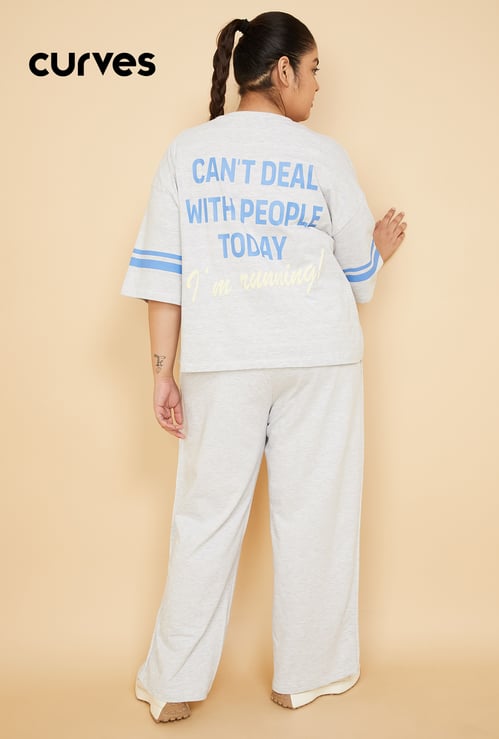 Women Printed Boxy Fit Sports T-shirt