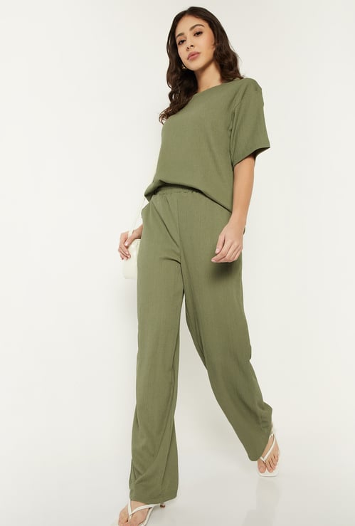 Women Textured Trousers
