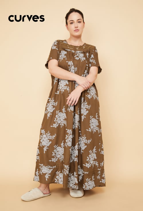 Women Printed Night Gown