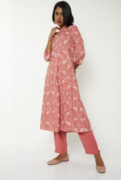 Women Printed A-line Kurta Set