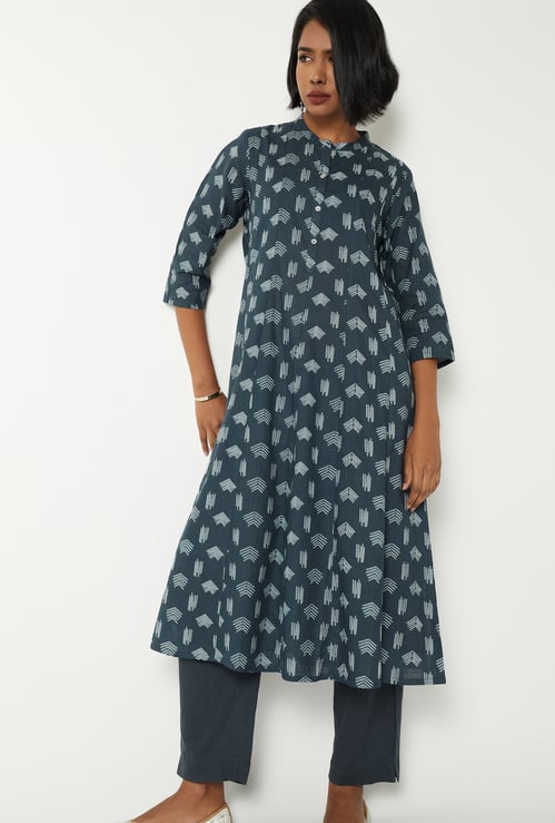 Women Printed A-line Kurta Set