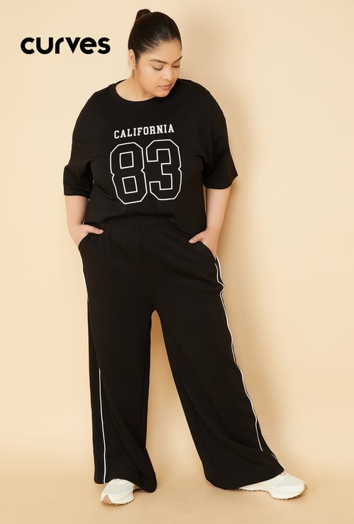 Women Printed Boxy Fit Sports T-shirt