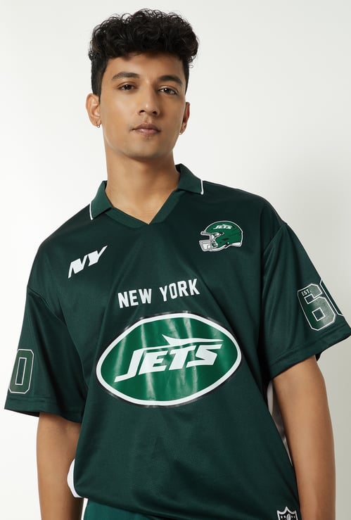 Men NFL Printed Collared Sports T-shirt