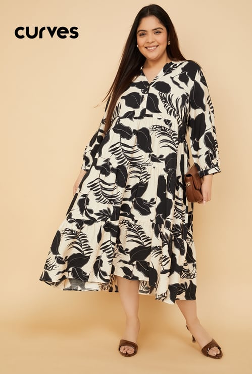 Women Printed Tiered Dress