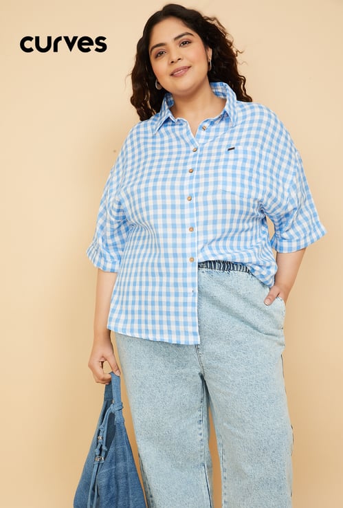 Women Checked Regular Fit Shirt