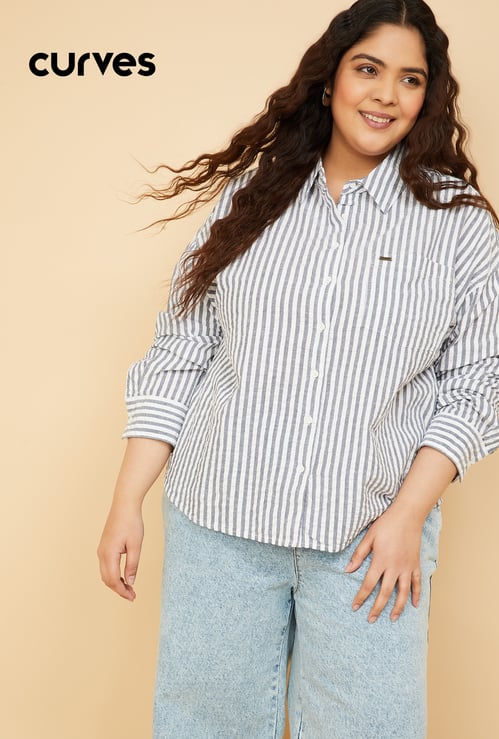 Women Seersucker Regular Fit Shirt
