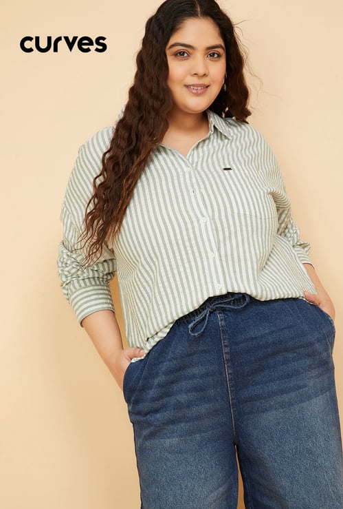Women Seersucker Regular Fit Shirt