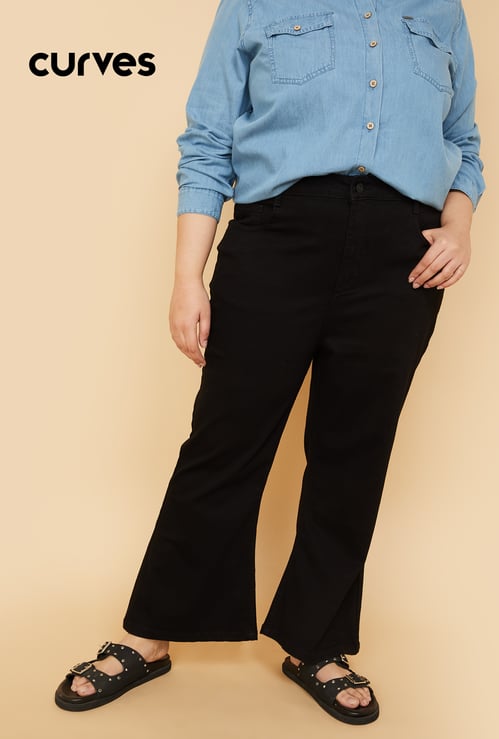 Women Solid Bootcut Jeans