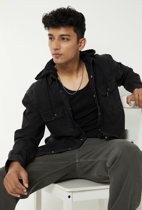 Men Washed Denim Shirt