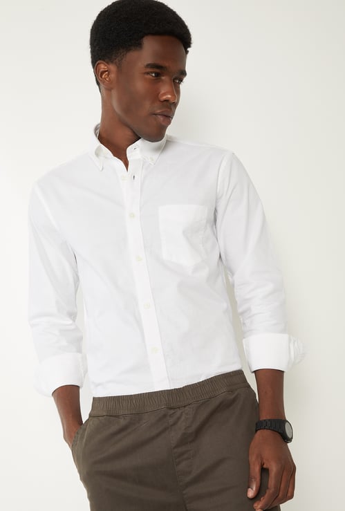 Men Solid Slim Fit Shirt