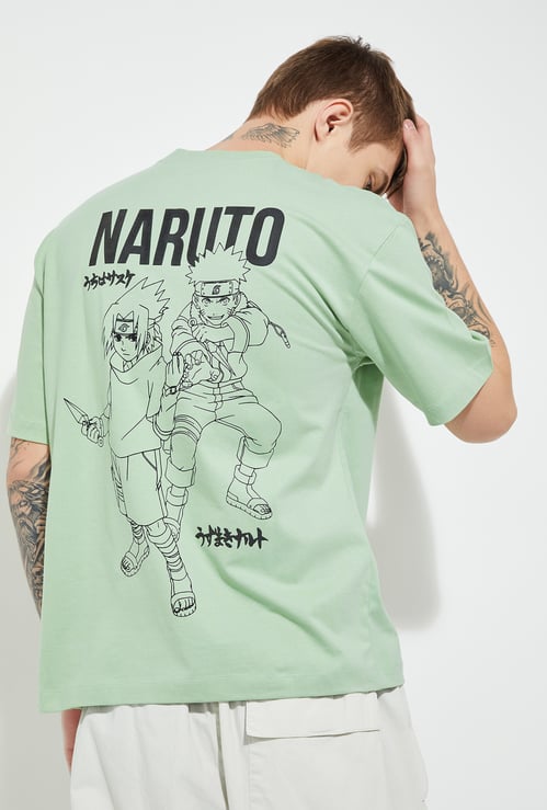URB_N Men Naruto Printed Oversized T-shirt