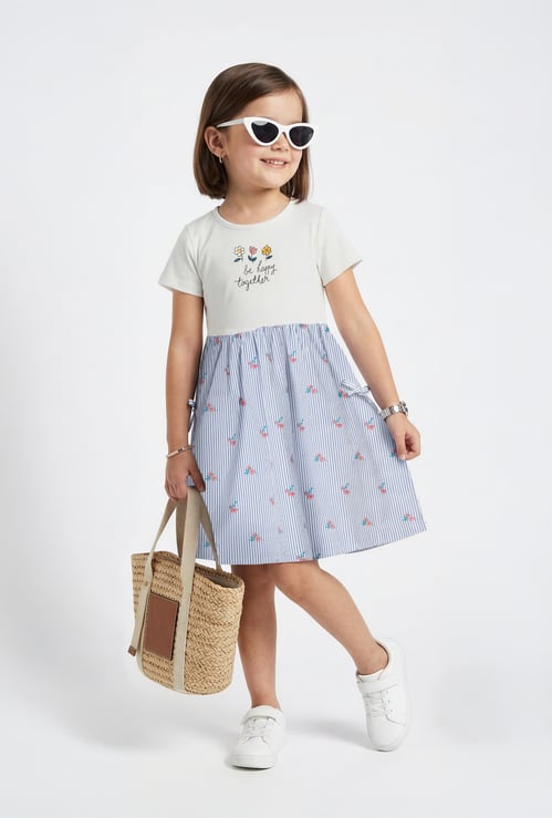 Girls Printed A-line Dress