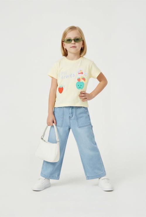 Girls Applique Boxy T-shirt