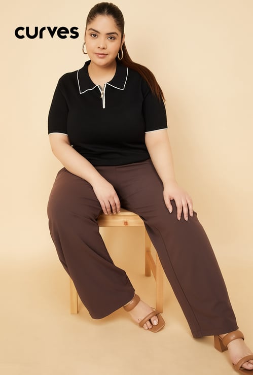 Women Solid Polo T-shirt