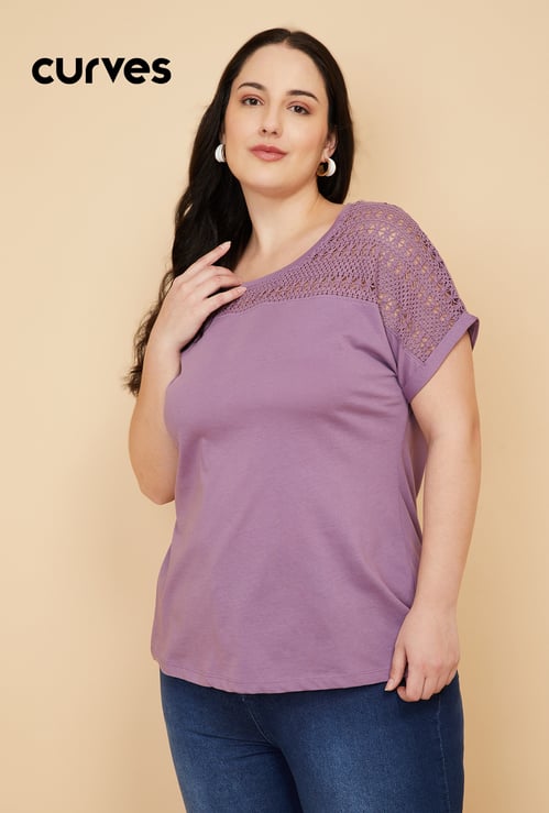 Women Crochet Knit Top