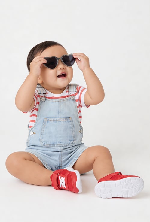 Boys Washed Denim Dungaree with T-shirt