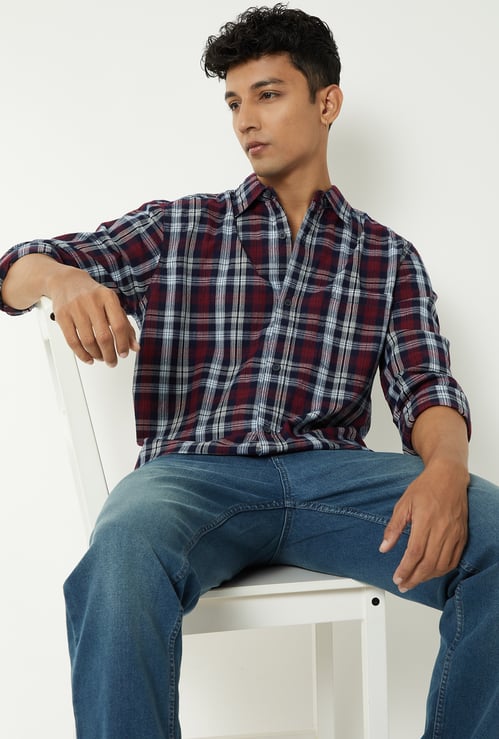 Men Checked Regular Fit Shirt